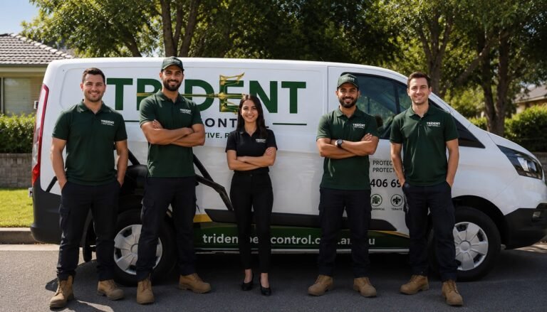 Trident Pest Control team and branded van providing reliable pest control services in Melbourne.